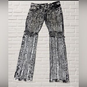 FWRD Denim Stacked Fit Jeans 36x36 Distressed Y2K Grunge Streetwear Extra Long